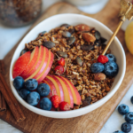granola, müsli, vegan, frühstück, recipe, rezept, breakfast, therawberry, glutenfree, glutenfrei, easy, einfach, Herbst, fall, autumn, pumpkin spitzem Kürbis Gewürz, essen, food, Marie dorfschmidt