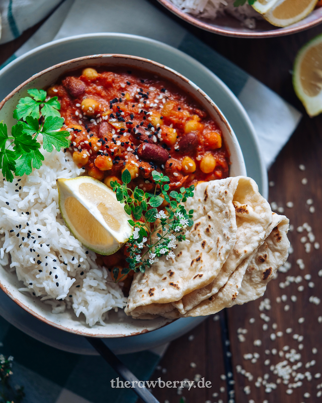naan, dal, Tomaten, tomatoes, easy, recipe, rezept, einfach, schnell, gesund, healthy, indian, indisch, kochen, cooking, lunch, dinner, Abendessen, Mittagessen, Marie Dorfschmidt, therawberry, vegan, glutenfrei gluten free, mutti