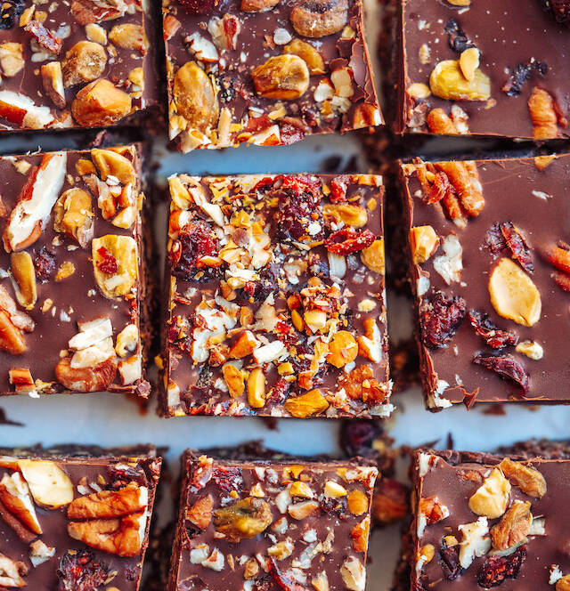 Brownies ohne Backen mit Topping