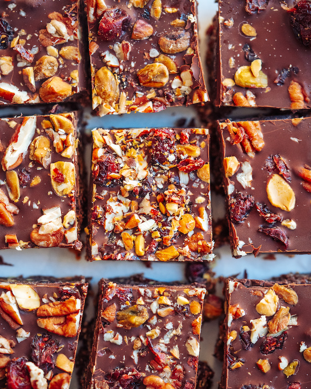 Brownies ohne Backen mit Topping