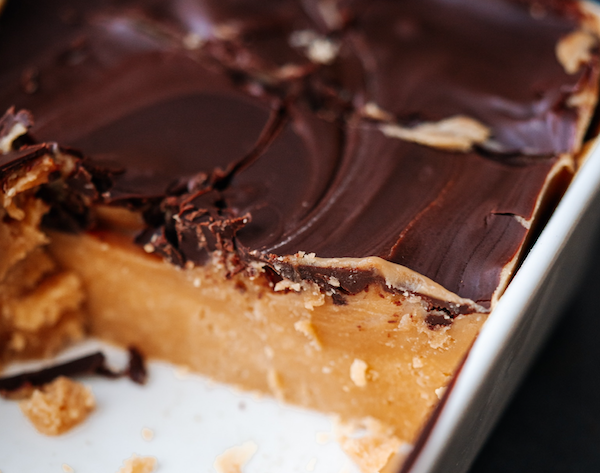 Schokolade Karamell Schnitten in Form