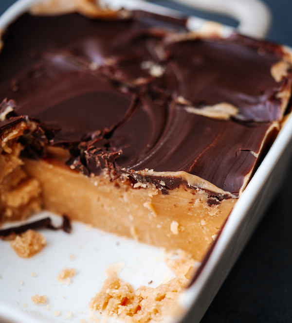 Schokolade Karamell Schnitten in Form