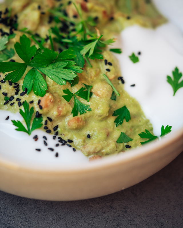 Bohnen Pfanne in Schüssel